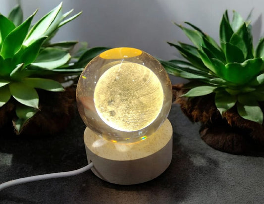moon crystal ball lamp 3 inch