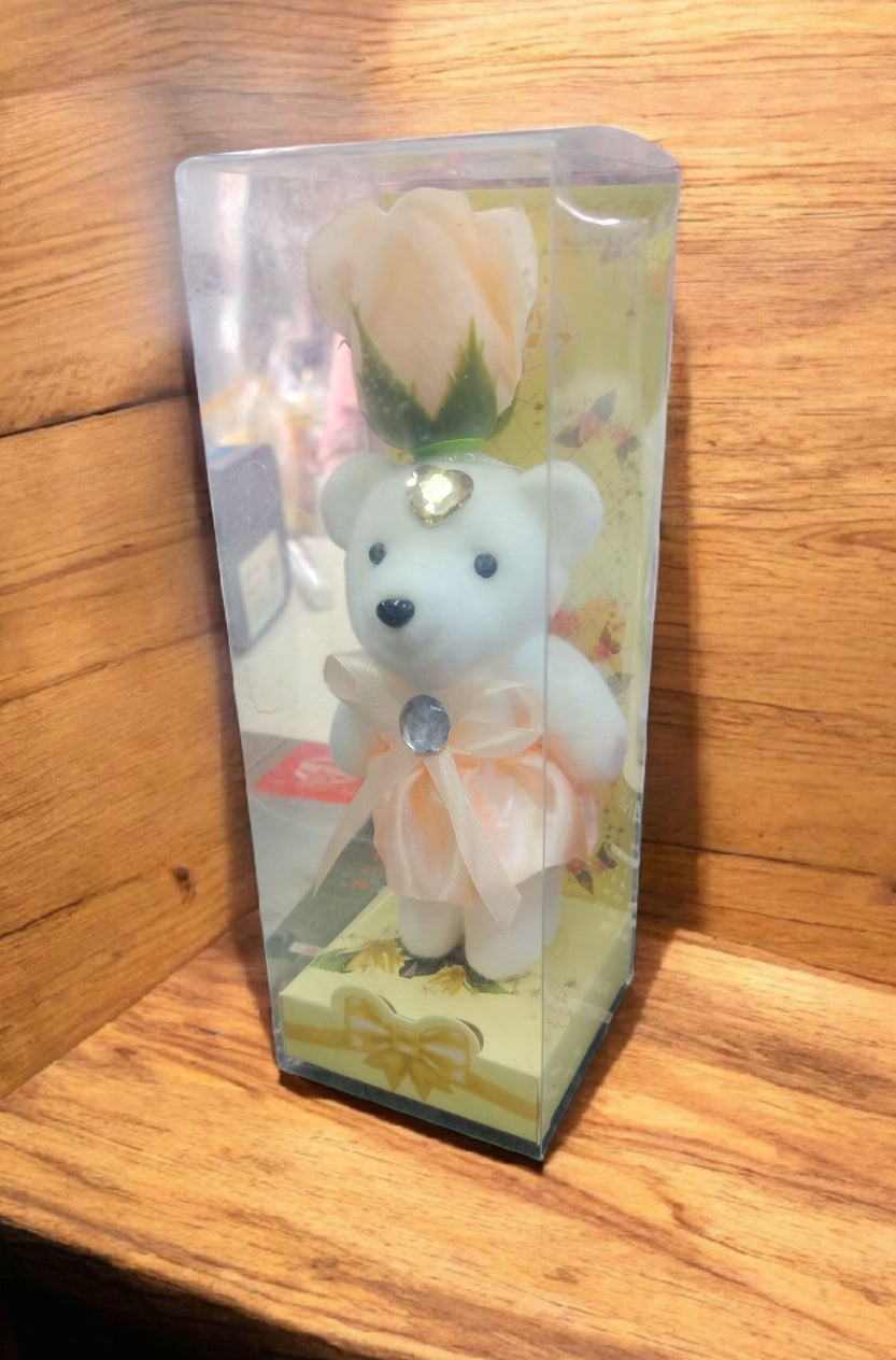 Small teddy flower gift 7 inch mix color
