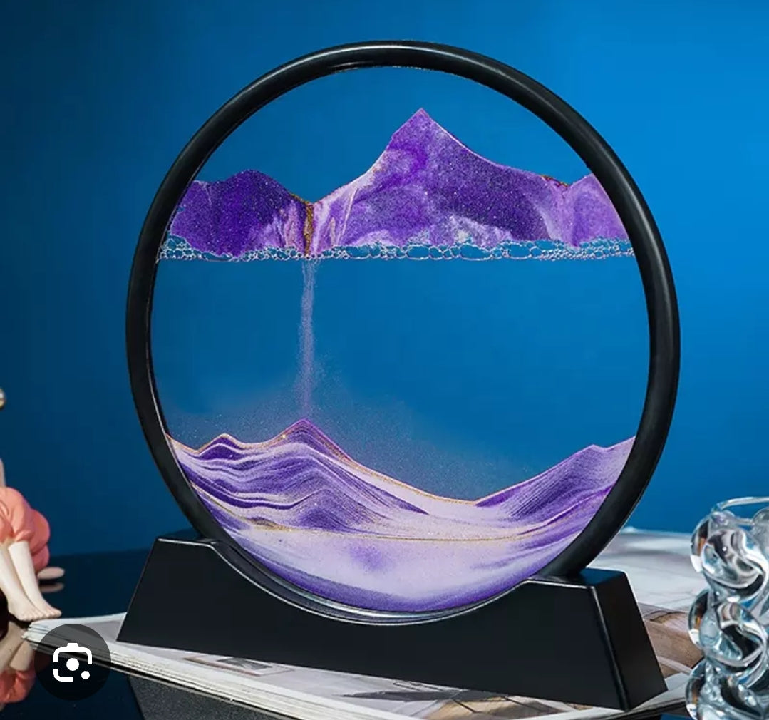 Big creative moving sand art 10 inch violet color