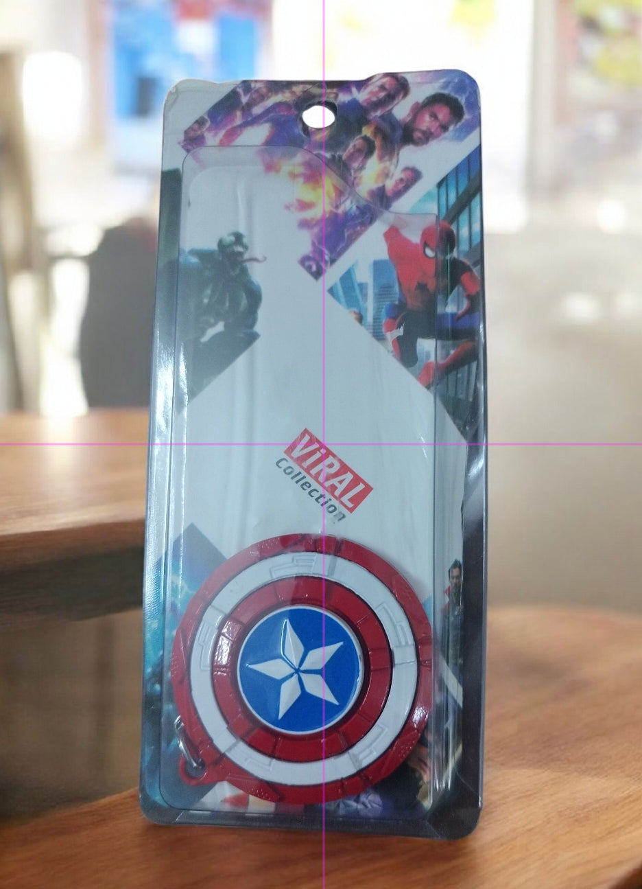 Captain america rotating keychain