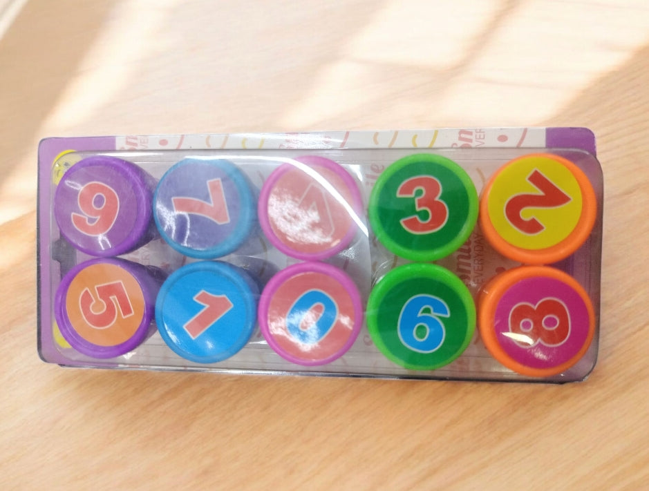 Kids playing stamps mix design 2 pieces