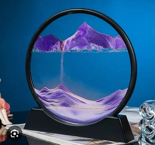 Big creative moving sand art 10 inch violet color