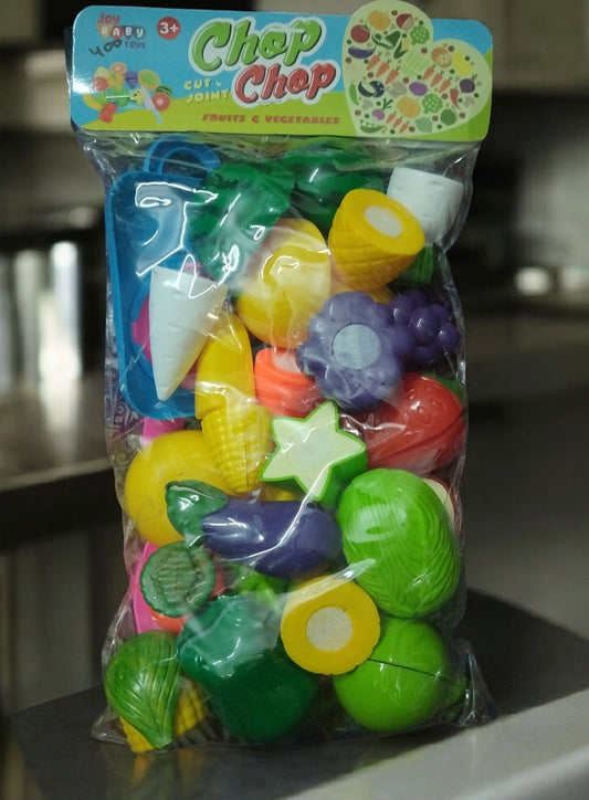 Chop chop fruits vegetables cut toy